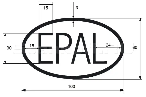 Клеймо для поддона EPAL 00004463/латунь