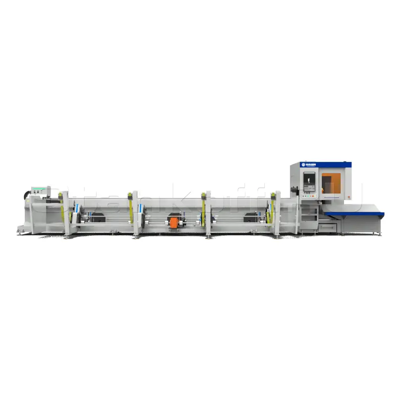 Оптоволоконный лазерный труборез с наклонной головой A16-CA/3000 Raycus 5-Axis и автоматической системой погрузки