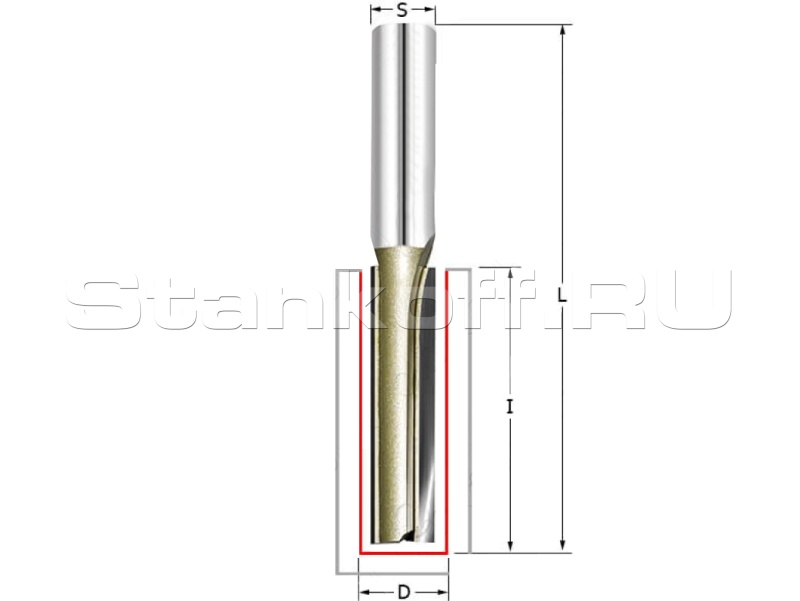 Фреза пазовая D=8x30x62 S=6 ARDEN 110625