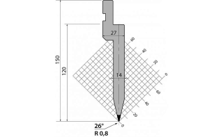 Пуансон R1 классический PU.150.26.R08.805s