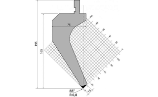 Пуансон R1 классический P.195.88.R08.415