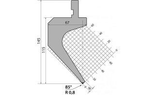 Пуансон для листогиба P145.85.R08.805s