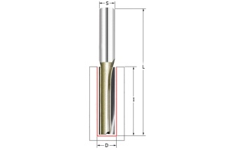 Фреза пазовая с врезным зубом Z2+1 D=22x30x62 S=8 ARDEN 105873