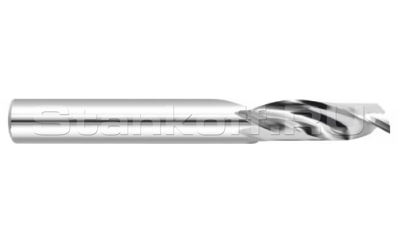 Фреза спиральная по алюминию Z1 D=2x6x38 S=3.175 Tideway LC20302156