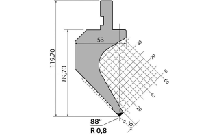 Пуансон R1 классический PS.120.88.R08.795s