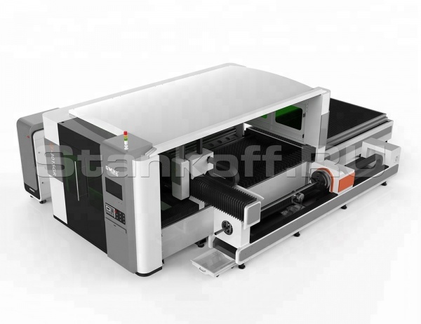 Волоконный лазер для резки металла с труборезом и кабинетной защитой LF3015GR/4000 Raycus