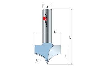 Фреза радиусная R=4,76 D=9,52x8 S=8 TIDEWAY LC04050708