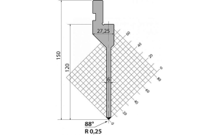 Пуансон прямого типа P.150.88.R025.415