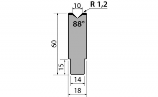 Матрица R1 одноручьевая быстросъемная AMR60.10.88.835