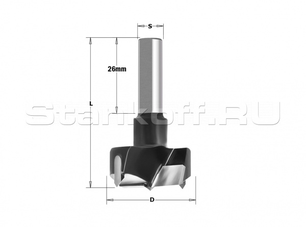 Сверло Delta-Tools присадочное чашечное 35x10x57,5 mm Правое