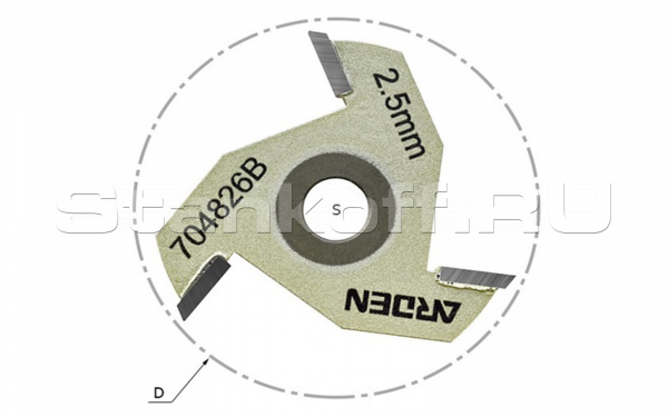 Сменный режущий пазовый диск для фрез 704845