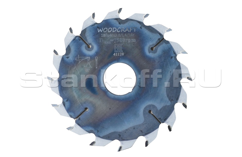 Пила дисковая с напайками WoodCraft НМ 400х50х4,0/2,8 z=18