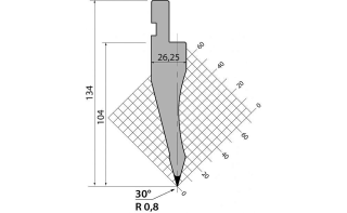 Пуансон R1 классический PS.134.30.R08.835