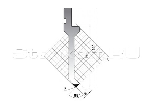 Пуансон для листогиба PK.130-88-R025/F/R