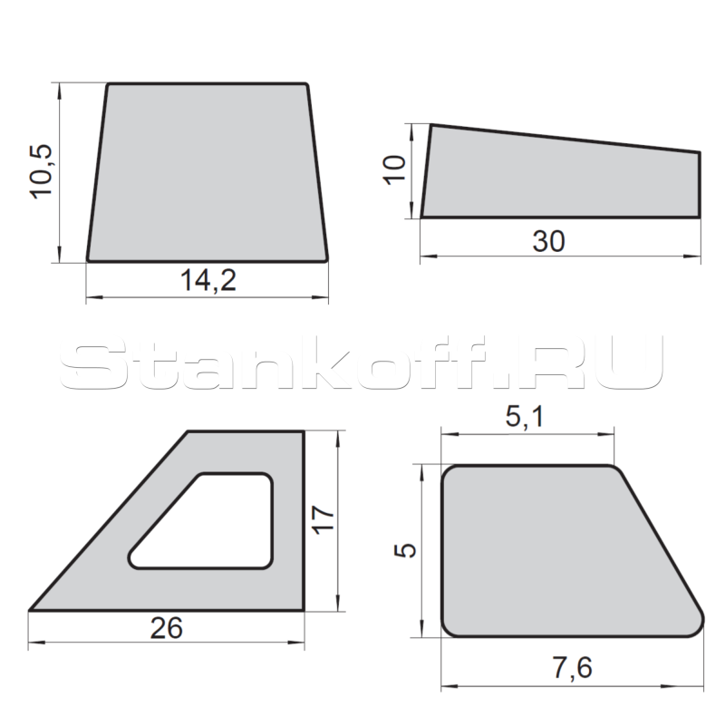 Профили трапециевидного сечения ВИГЕ из кремнийорганических смесей