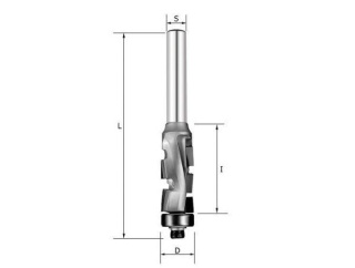 Фреза прямая алмазная Z1+1 (ниж. подшипник) D=12.7x25x70 S=8 ROTIS 110.122508BB