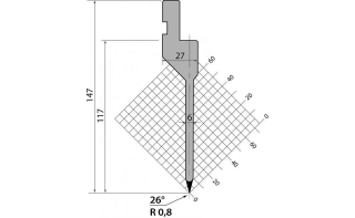 Пуансон R1 классический P.147.26.R08.415