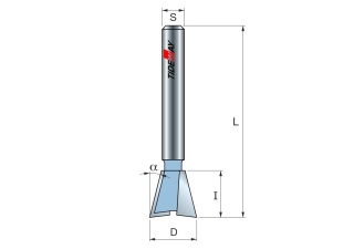 Фреза ласточкин хвост 14гр. Z=2 D=15,9x16 S=8 TIDEWAY LC03031008