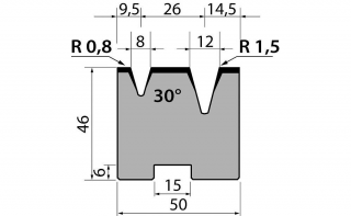 Матрица R1 двухручьевая быстросъемная классическая 46.18.835