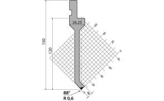 Пуансон для листогиба P.150.88.R06.805s