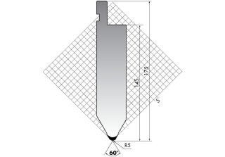 Пуансон для листогиба TOP.175-60-R5/R/T