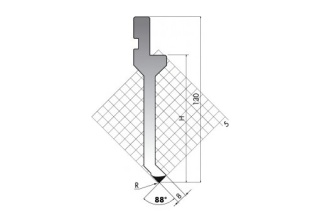 Пуансон для листогиба PK.130-88-R025/F