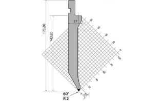 Пуансон для листогиба TOP.175.60.R2.500s