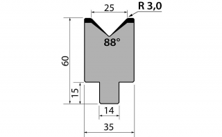 Матрица R1 одноручьевая быстросъемная AMR60.25.88.415