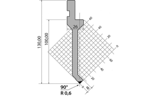 Пуансон R1 классический P.130.90.R06.415