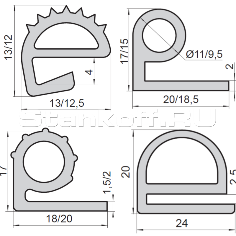E-образные профили ВИГЕ из кремнийорганических смесей