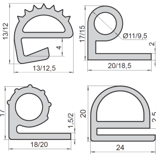 E-образные профили ВИГЕ из кремнийорганических смесей