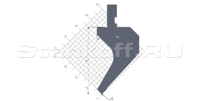 Пуансон гибочный STP 1014 85 R0.8 415