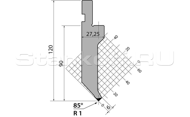 Пуансон R1 классический P.120.85.R1.805s