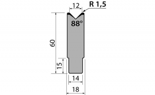 Матрица R1 одноручьевая быстросъемная AMR60.12.88.415
