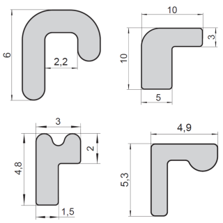 Г-образные профили ВИГЕ из кремнийорганических смесей
