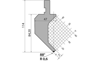 Пуансон гусевидного типа P.114.88.R06.805s