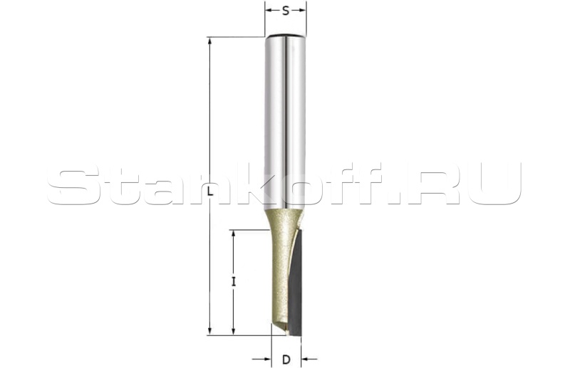 Фреза пазовая Z=1 S=8x32 D=4x10x48 RH ARDEN 101821