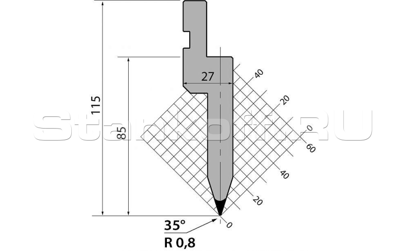 Пуансон классический PU.85.35.R08.805s