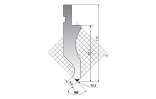 Пуансон для листогиба DK.116-90-R08