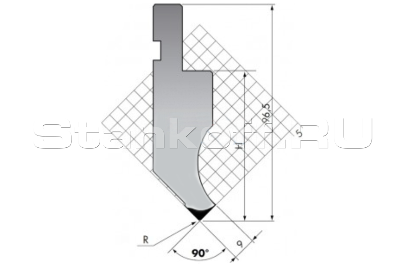 Пуансон для листогиба PK.97-90-R08/C/R