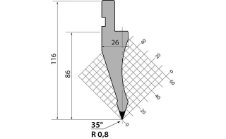 Пуансон R1 классический P.116.35.R08.835