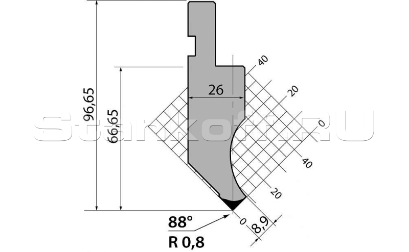 Пуансон P.97.88.R08.805s