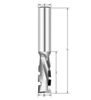 Фреза алмазная Rotis D=16x42 S=16 (1+1)Z (7 алмазных зубьев + 1 алмазный врезной) ROTIS 110.1616421