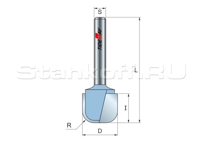 Фреза чаша R=3,96 D=15,9x14,3 S=8 TIDEWAY LC05011008