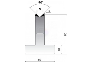 Матрица T-образная T80-10-90