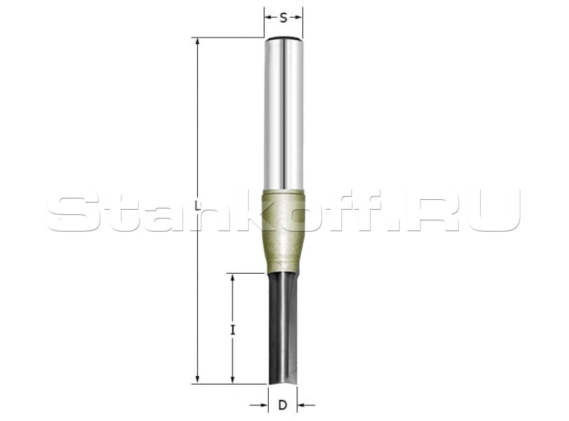 Фреза пазовая монолит Z=2 D=3x8x45 S=6 ARDEN 107136