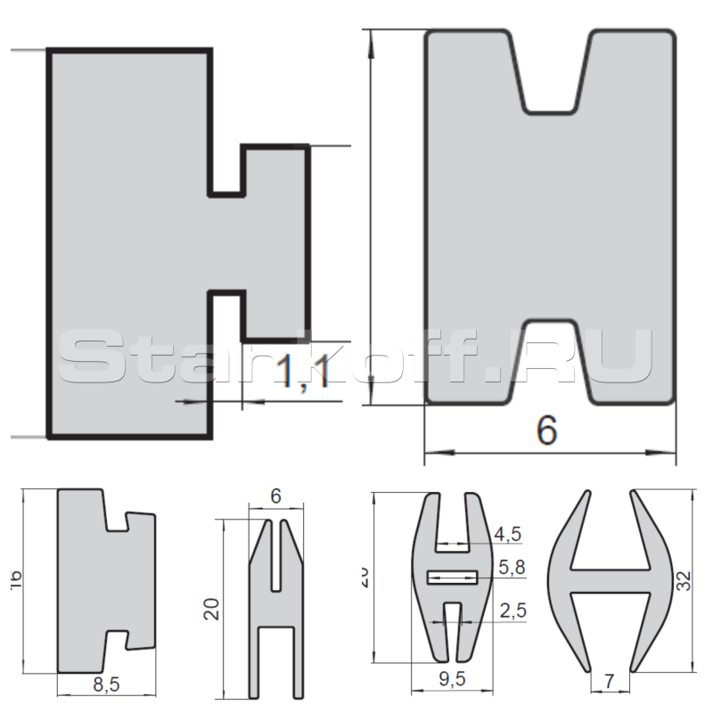 H-образные профили ВИГЕ из кремнийорганических смесей