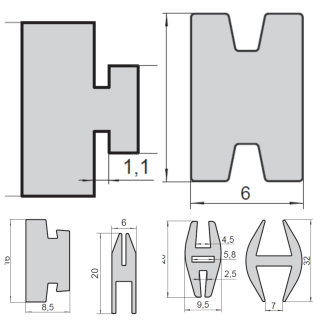 H-образные профили ВИГЕ из кремнийорганических смесей