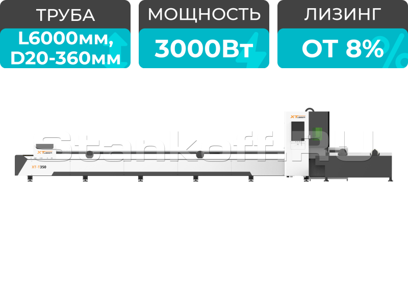 Оптоволоконный лазерный труборез XTC-T360/3000 Raycus