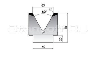 Матрица для гибки M86-60-63/C